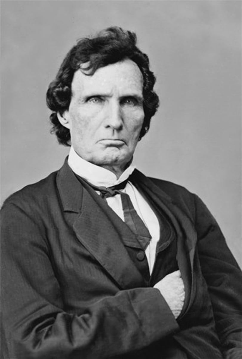 <p>Radical Republican leader in the House who believed in harsh punishments for the South. Secretly married to a former slave.</p>