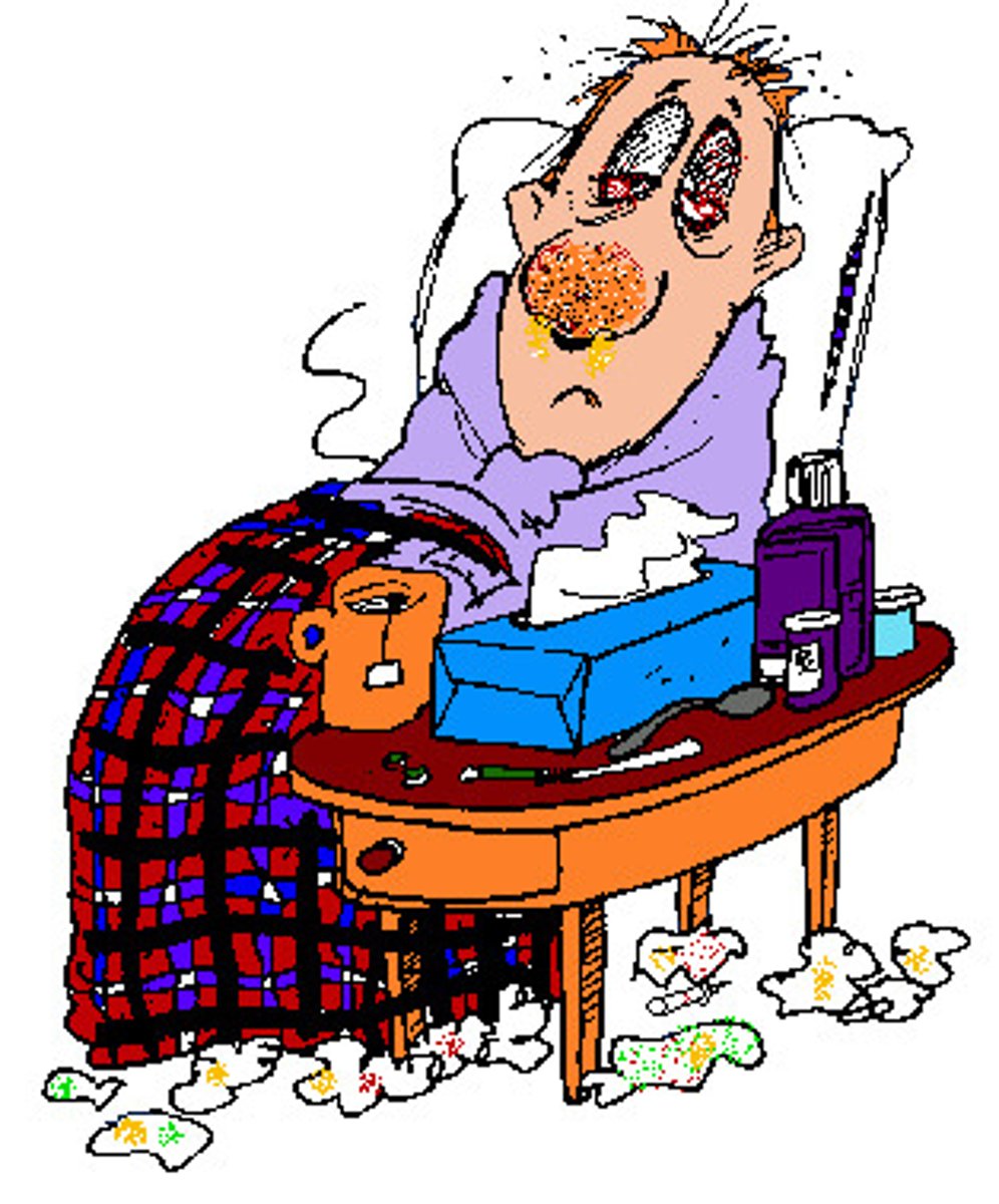 <p>to get/catch a cold</p>