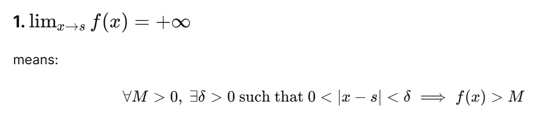 <p>What would you replace&nbsp; 0&lt;abs(x-s) &lt; delta with for the RHS limit</p>