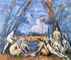 <p>Cezanne, les grandes baigneuses, 1906, Oil on canvas, 208 × 251 cm</p>