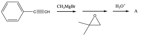 <p>What is the product, A, that would be obtained from the following reaction sequence?</p>