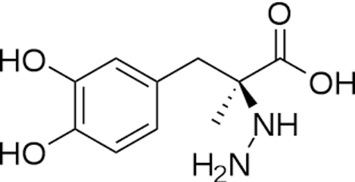 <p><strong>Brand:</strong> Sinemet</p><p><strong>Class:</strong> Dopamine precursor / decarboxylase inhibitor</p><p><strong>MOA:</strong> Precursor to dopamine that can cross the BBB with additional compound to prevent metabolic degradation. </p>