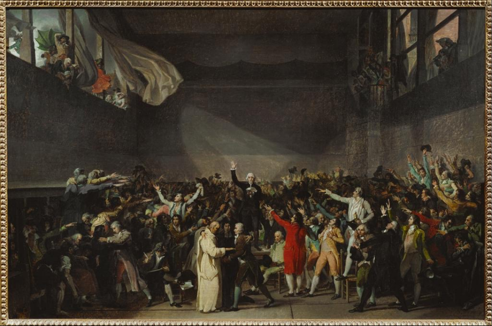 <p>David, Oil Study for The Oath of the Tennis Court, 1791</p>