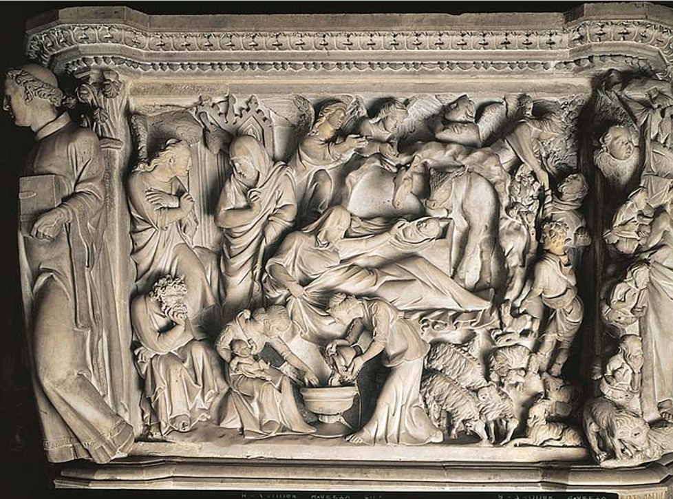 <ul><li><p>Relief= Holds more of a French Gothic Style</p></li><li><p>Arranges figures to be loose and dramatic</p></li></ul><p></p>