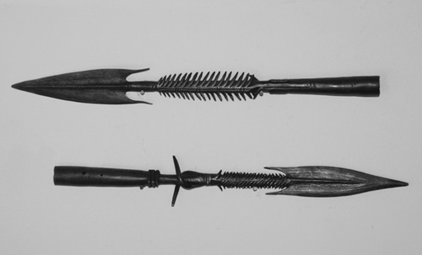 <p>a weapon with a pointed tip used in hunting or combat</p><p>The warrior carried a ---- into battle.</p>