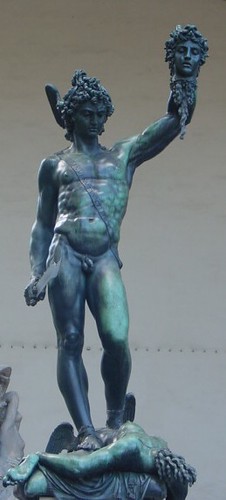 <p>Perseus with the Head of Medusa</p><p>The statue had a political meaning and represented the power of the Duke who had &quot;cut off the head&quot; of the Republic. Medusa symbolizes the Republican experiment and the snakes coming out of her body are the discords that have always affected democracy.</p>