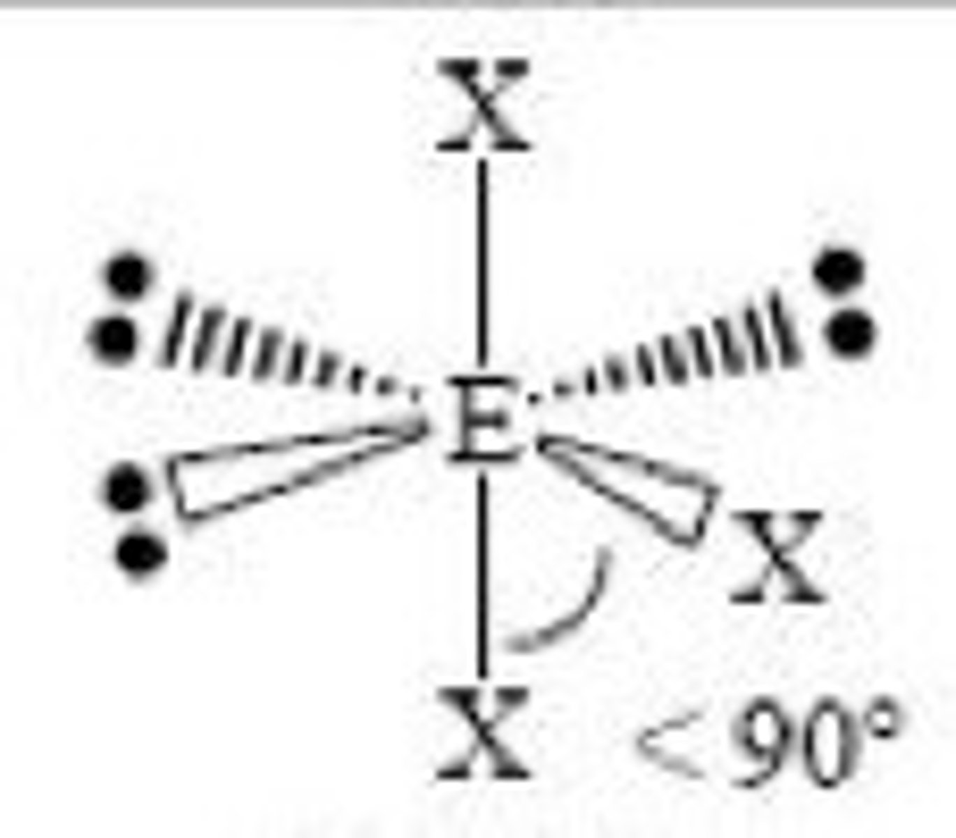 <p>Molecular Geometry: T-shape</p><p>less than 90 degrees, polar</p>
