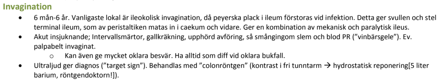 <p><strong>Troligaste diagnos:</strong><br><span data-name="check_mark_button" data-type="emoji">✅</span> <strong>Intussusception</strong></p><p class="ds-markdown-paragraph"><strong>Motivering:</strong></p><ol><li><p class="ds-markdown-paragraph"><strong>Triaden</strong>: Intermittenta smärtor (gråtepisoder), bilösa kräkningar och "jordgubbssyltstool" (blodigt slem) är klassiska tecken.</p></li><li><p class="ds-markdown-paragraph"><strong>Ålder</strong>: Vanligast hos spädbarn 3–24 månader.</p></li></ol><p class="ds-markdown-paragraph"><strong>Mest lämplig åtgärd:</strong><br><span data-name="check_mark_button" data-type="emoji">✅</span> <strong>Ultraljud buk</strong></p>
