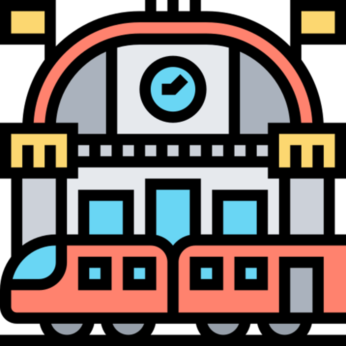 <p><strong><mark data-color="blue" style="background-color: blue; color: inherit;">der</mark> Bahnhof, ⸚e</strong></p><p>‎ </p><p>Ich bringe Sie zum <u>Bahnhof</u>.</p><p><em>(I'll take you to the train station.)</em></p>