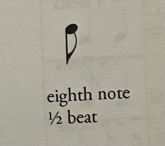 <p>8th note - ½ beat</p>