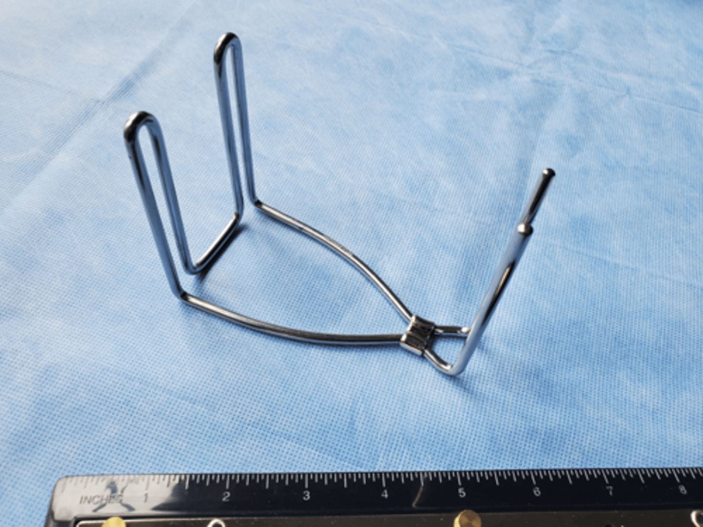 <p>to hold ring handled instruments together and in place</p>