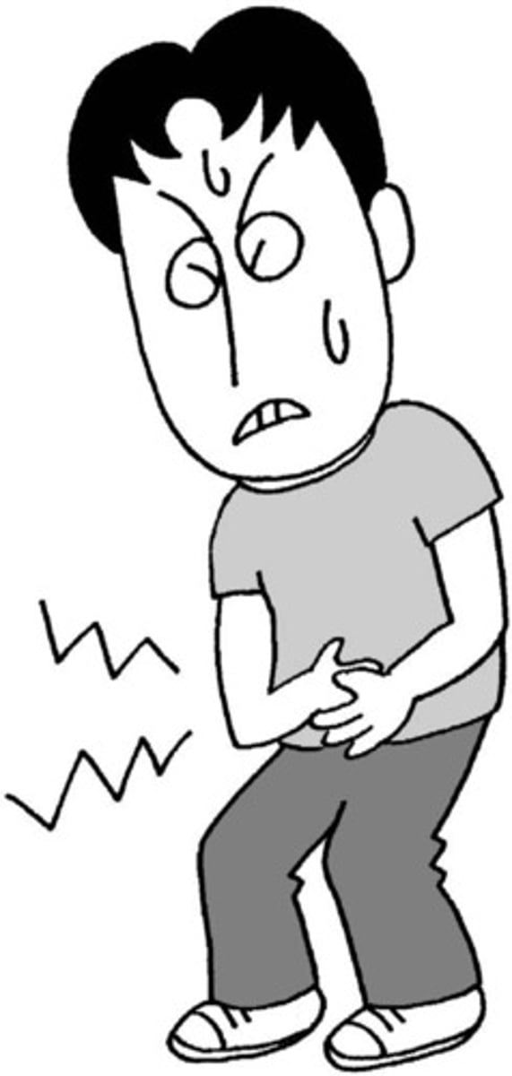<p>hurt; painful</p>