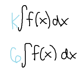 <p>The constant can come out of the integral</p>