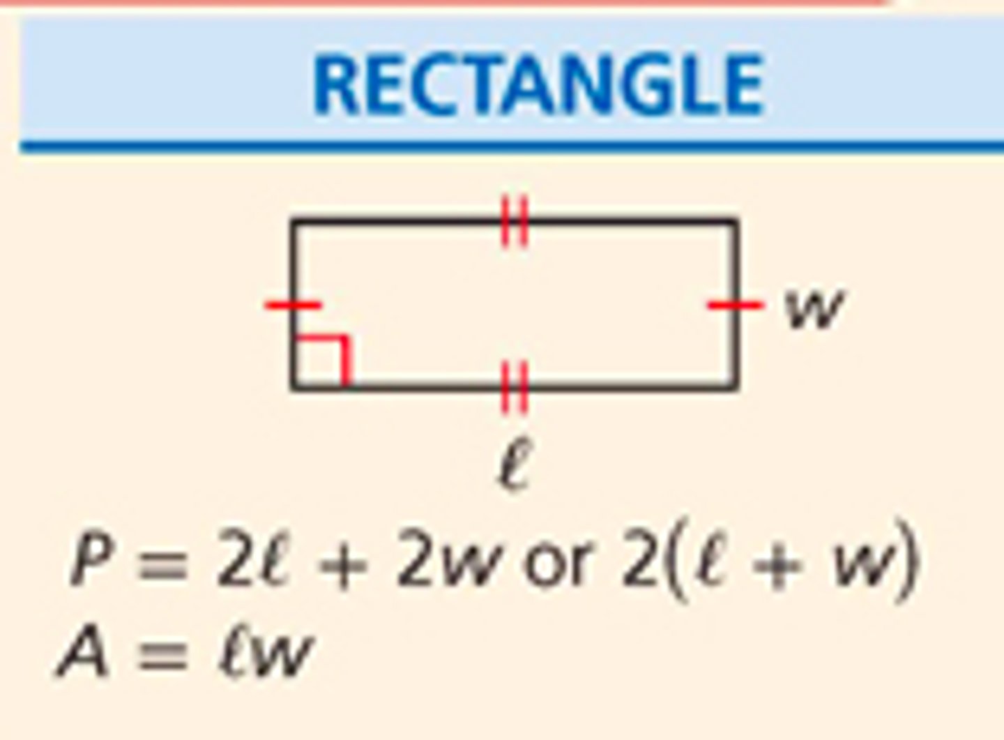 <p>length x 2 + width x 2</p>