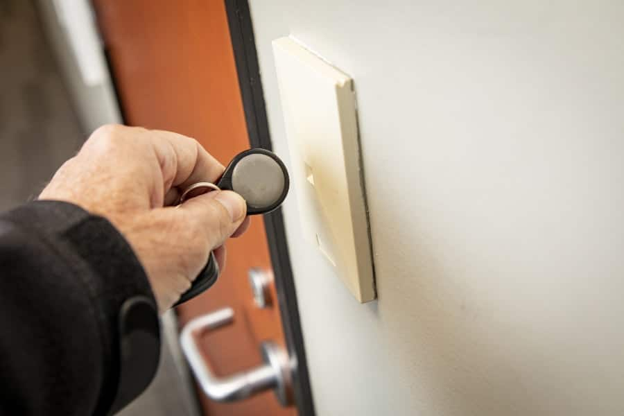 <p>A small RFID key</p><ul><li><p>Replaces a physical key</p></li></ul>