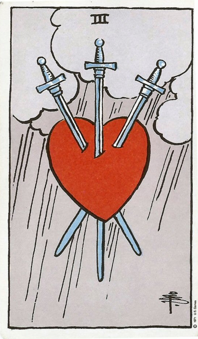 <p>Three of Swords</p>
