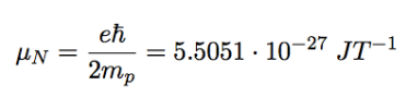 <p>e = elementary charge</p><p>m<sub>p =</sub> mass of proton</p>