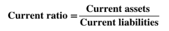 <p><span style="background-color: inherit; line-height: 20.7px; color: windowtext;"><span>Current assets divided by current liabilities; measures the availability of current assets to pay current liabilities</span></span><span style="line-height: 20.7px; color: windowtext;"><span> </span></span></p><ul><li><p class="Paragraph SCXO172903921 BCX0" style="text-align: left;"><span style="background-color: inherit; line-height: 20.7px; color: windowtext;"><span>A ratio greater than 1: indicates there are more current assets then current liabilities</span></span><span style="line-height: 20.7px; color: windowtext;"><span> </span></span></p></li><li><p class="Paragraph SCXO172903921 BCX0" style="text-align: left;"><span style="background-color: inherit; line-height: 20.7px; color: windowtext;"><span>The higher the current ratio, the greater the company's liquidity</span></span><span style="line-height: 20.7px; color: windowtext;"><span> and less risk</span></span></p></li></ul><p></p>