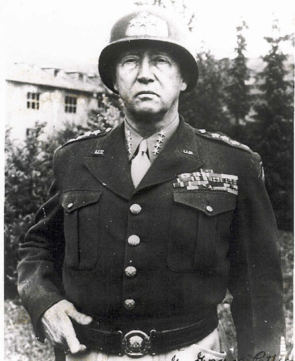 <p>U.S. general, tank commander known as "old blood and guts"</p>
