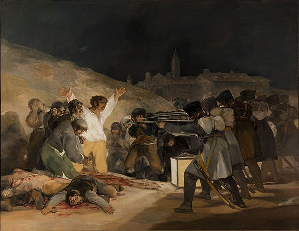 <p>Goya, Third of May 1808, 1814<br><em>Romanticism</em></p>