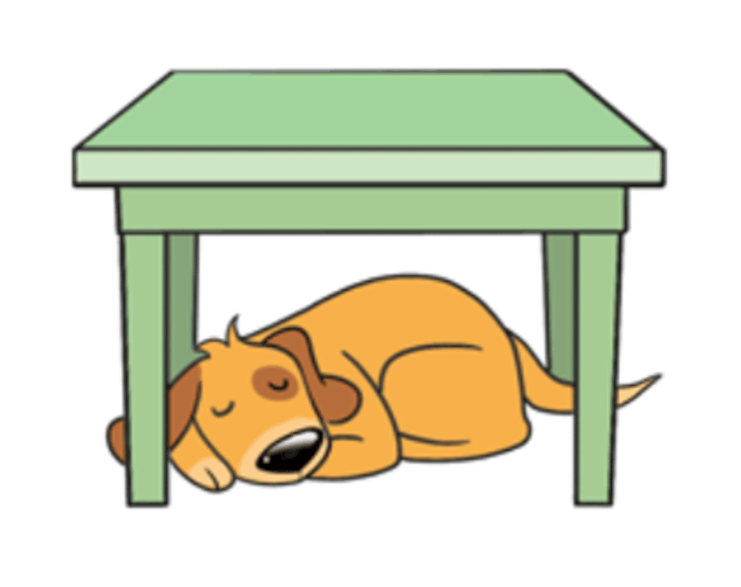 <p>ở dưới (The dog is under the box. - Con chó ở dưới chiếc hộp.)</p>