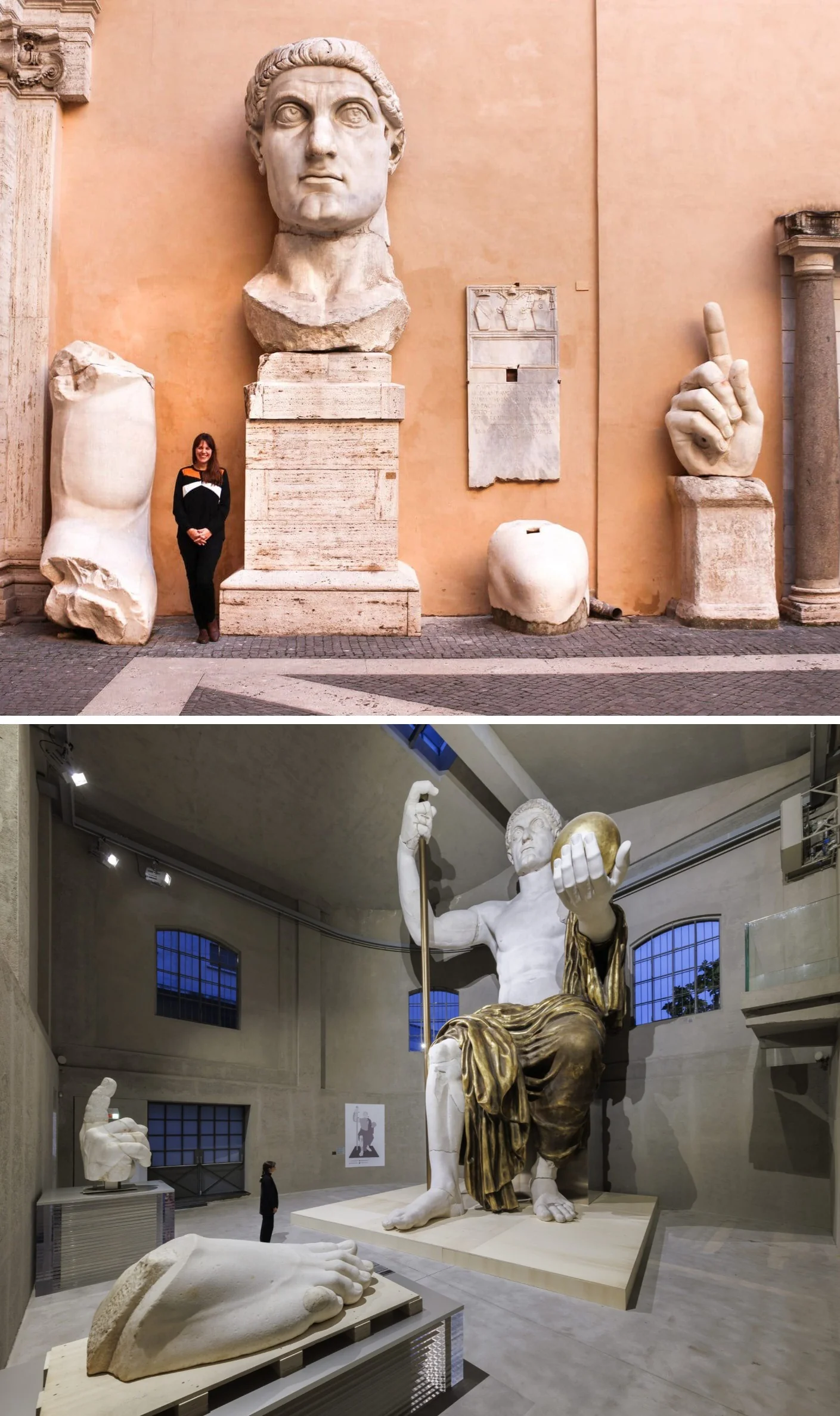 <ul><li><p><span style="background-color: transparent;"><span>Head is 8 feet tall - so full sculpture would have been like 40 ft tall</span></span></p></li><li><p><span style="background-color: transparent;"><span>Constantine changed the religion of Rome from paganism to christianity because he said that this christian icon on my shield is going to make me win the war and he won so people just followed that.&nbsp;</span></span></p></li><li><p><span style="background-color: transparent;"><span>Looking up at god</span></span></p></li></ul><p></p>