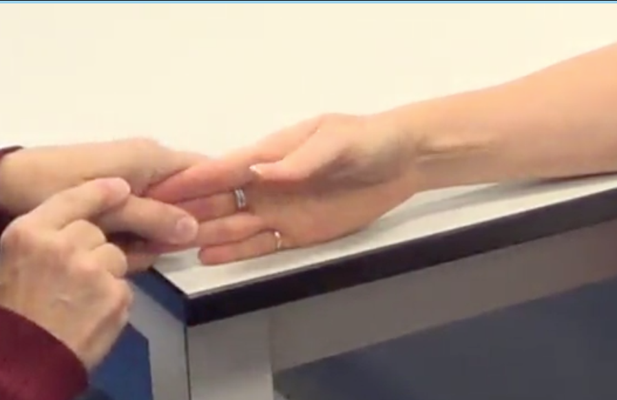 "Can you bring your thumb to your index finger?"