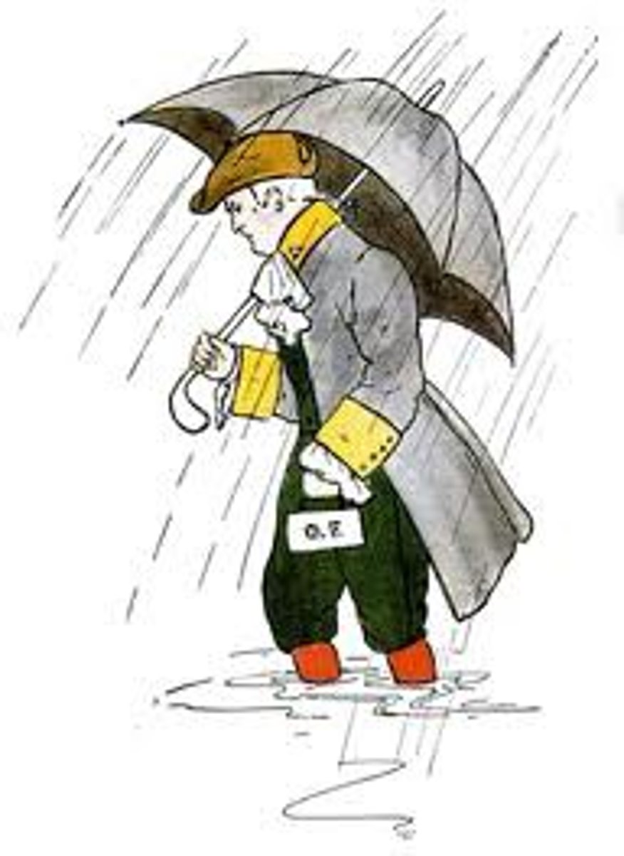 <p>it was raining</p>