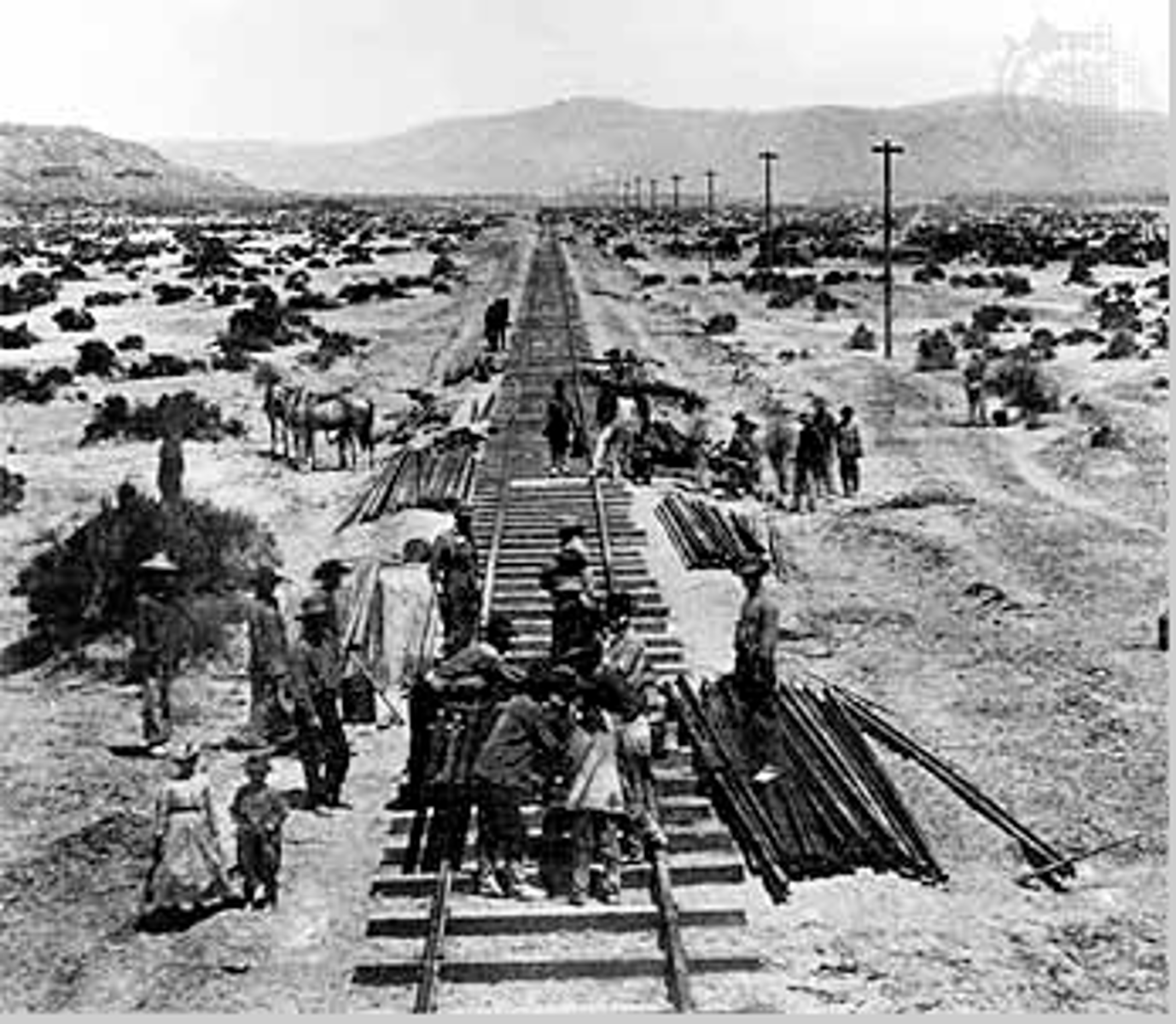 <p>Much of the work on the construction of the transcontinental railroad was done by THESE immigrant groups</p>