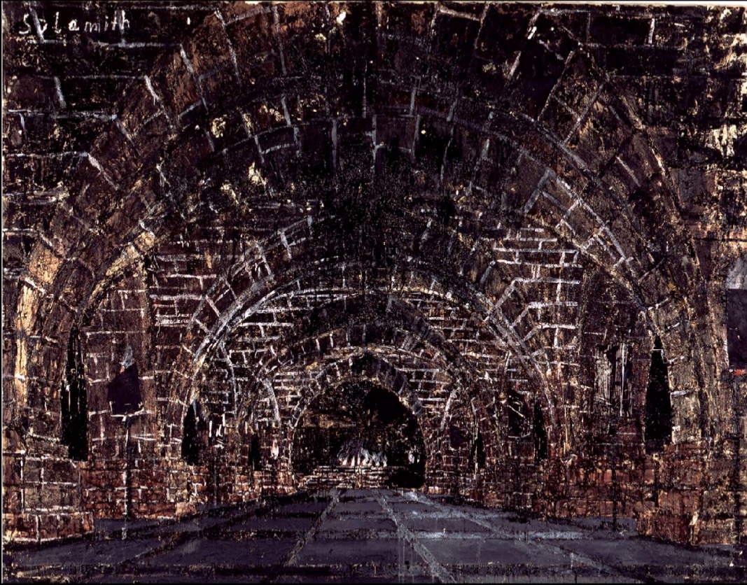 <p>A work reflecting on history and memory through mixed media.</p>