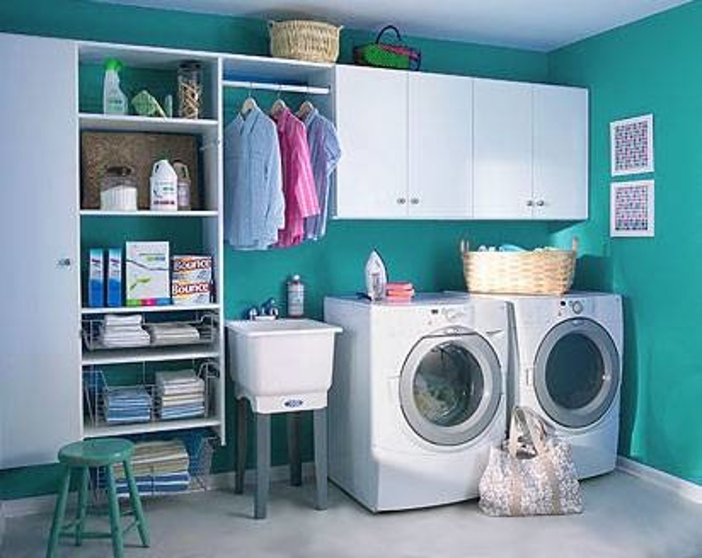 <p>the laundry room</p>