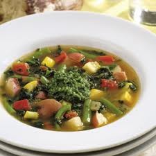 <p>la sopa de verduras</p>