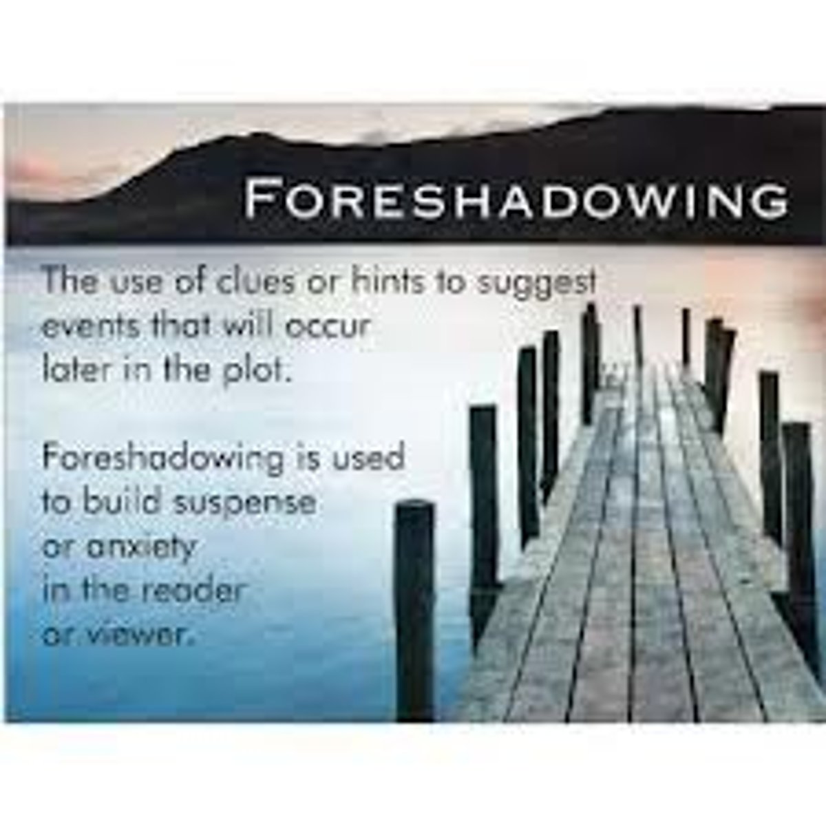 <p>An event that predicts future events in the story.</p>