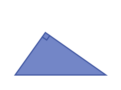 <p>A triangle with one angle measuring exactly 90 degrees.</p>