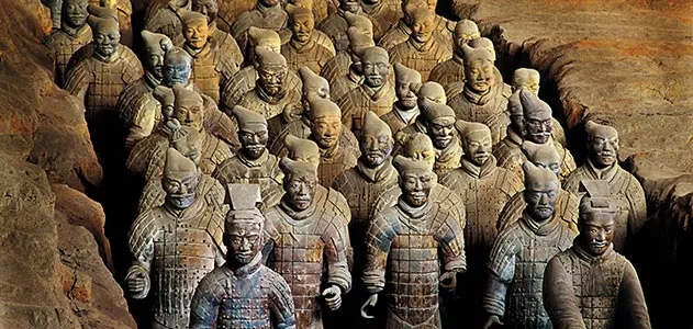 <p>Terra Cotta Warriors from mausoleum of the first Qin emperor of China</p>