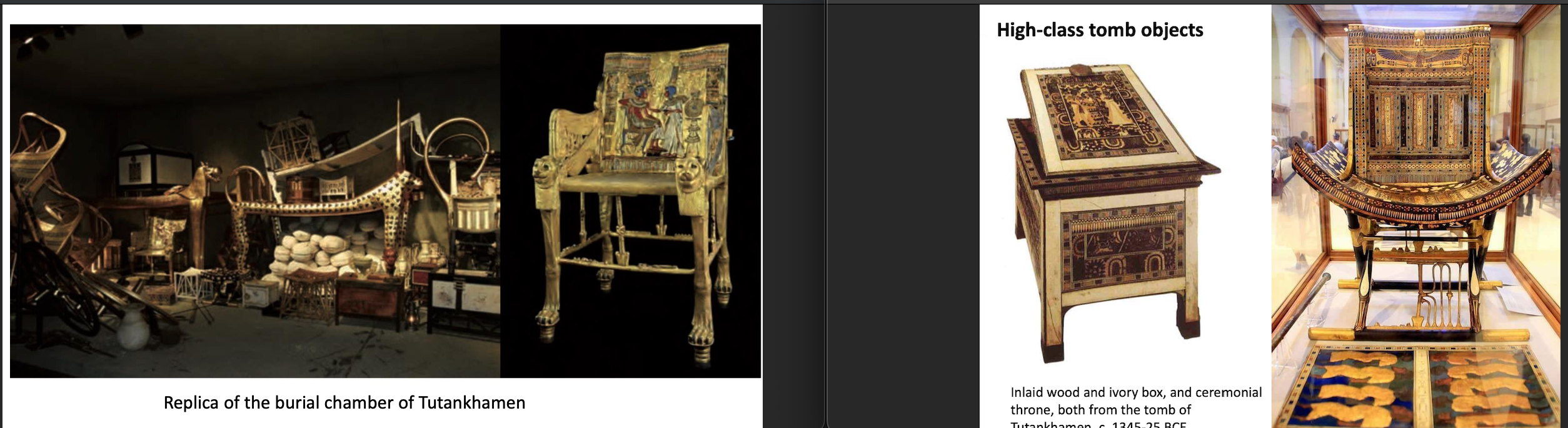 <p>Thrones of Tutankhamon and High Class Funerary Objects</p>