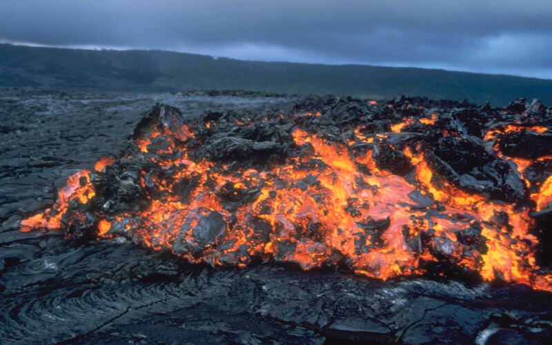 <p>The type of lava that hurts. Forms with rapid lava flow</p>