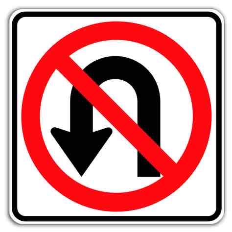 <p>No U-Turn Sign</p>