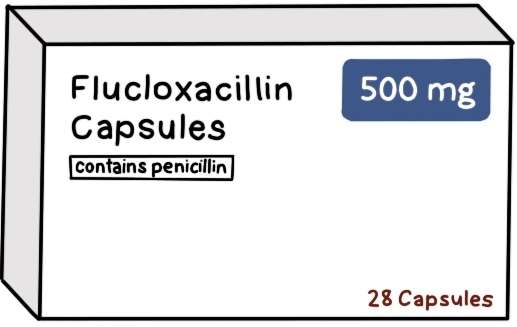 <p>Class 3 and 4 cellulitis requires admission for intravenous antibiotics. Admission is also considered for frail, very young or immunocompromised patients and those with facial, periorbital or orbital cellulitis.</p><p class="p3"><strong><em>Flucloxacillin</em></strong> is the usual first-line antibiotic for cellulitis, either oral or intravenous.</p>