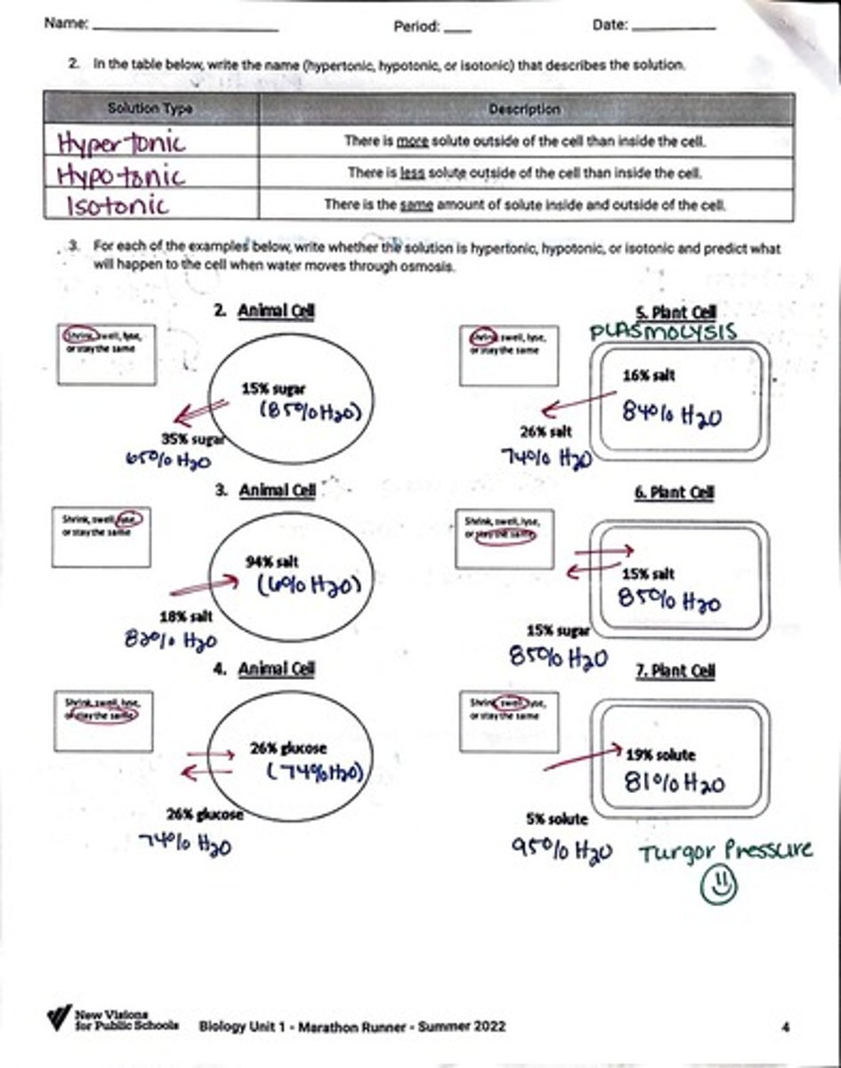 <p>Hypertonic, hypotonic, and isotonic.</p>