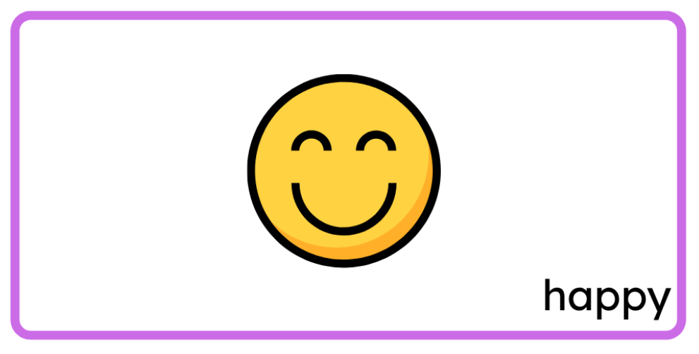 <p>happy</p>