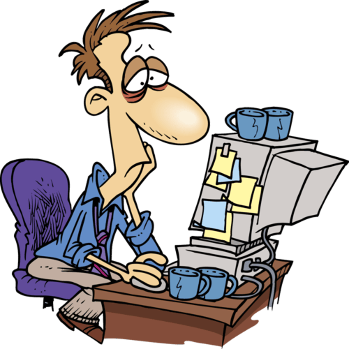 <p>hadn't slept a wink</p>