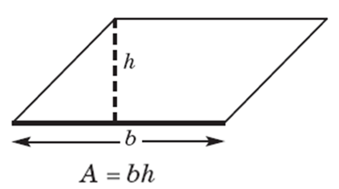 <p>base times the height</p>