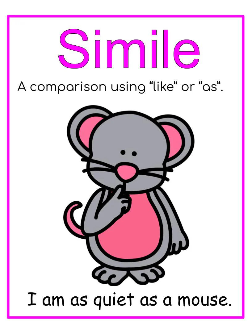 <p>a comparison using like or as</p>