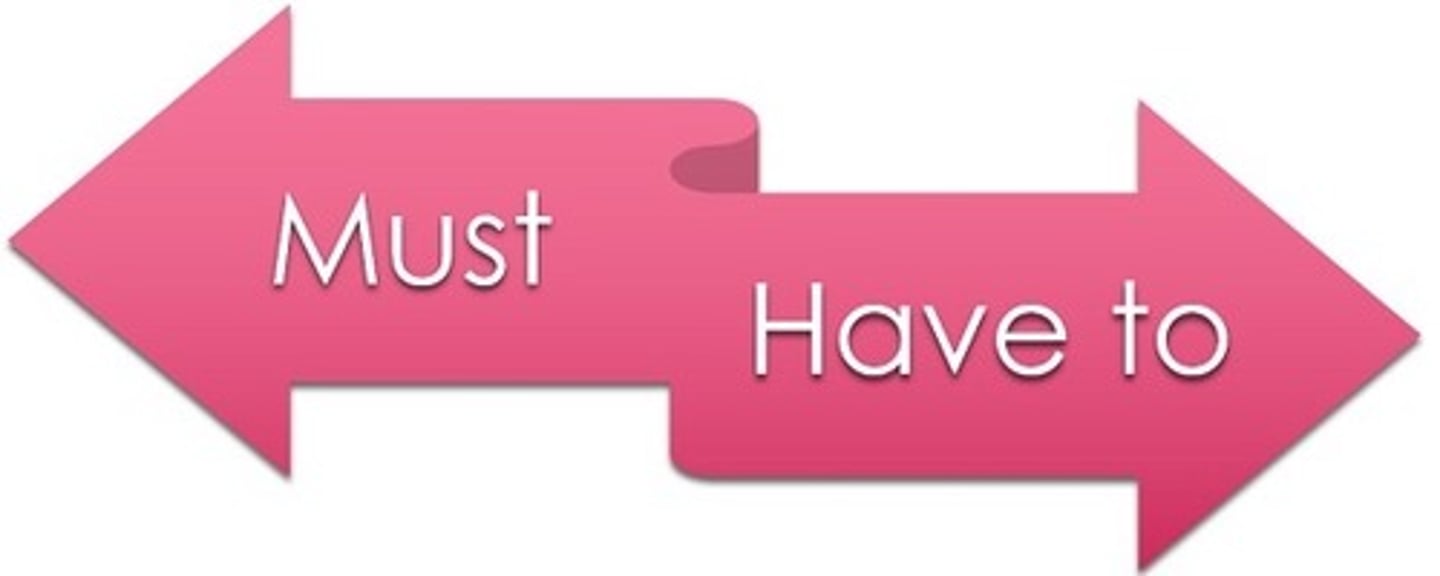<p>must (obligation or necessity)</p>