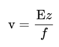 <p>velocity of electrophretic migration; proportional to the electric field strength, E, and to the net charge on the molecule, z, and is inversely proportional to a frictional coefficient, f</p><p>v = Ez/f</p>