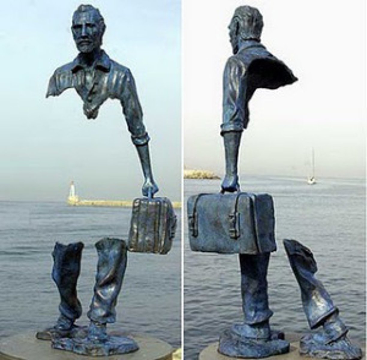 <p>empty space around an object or a person, such as the cut-out areas between a figure's legs or arms of a sculpture</p>