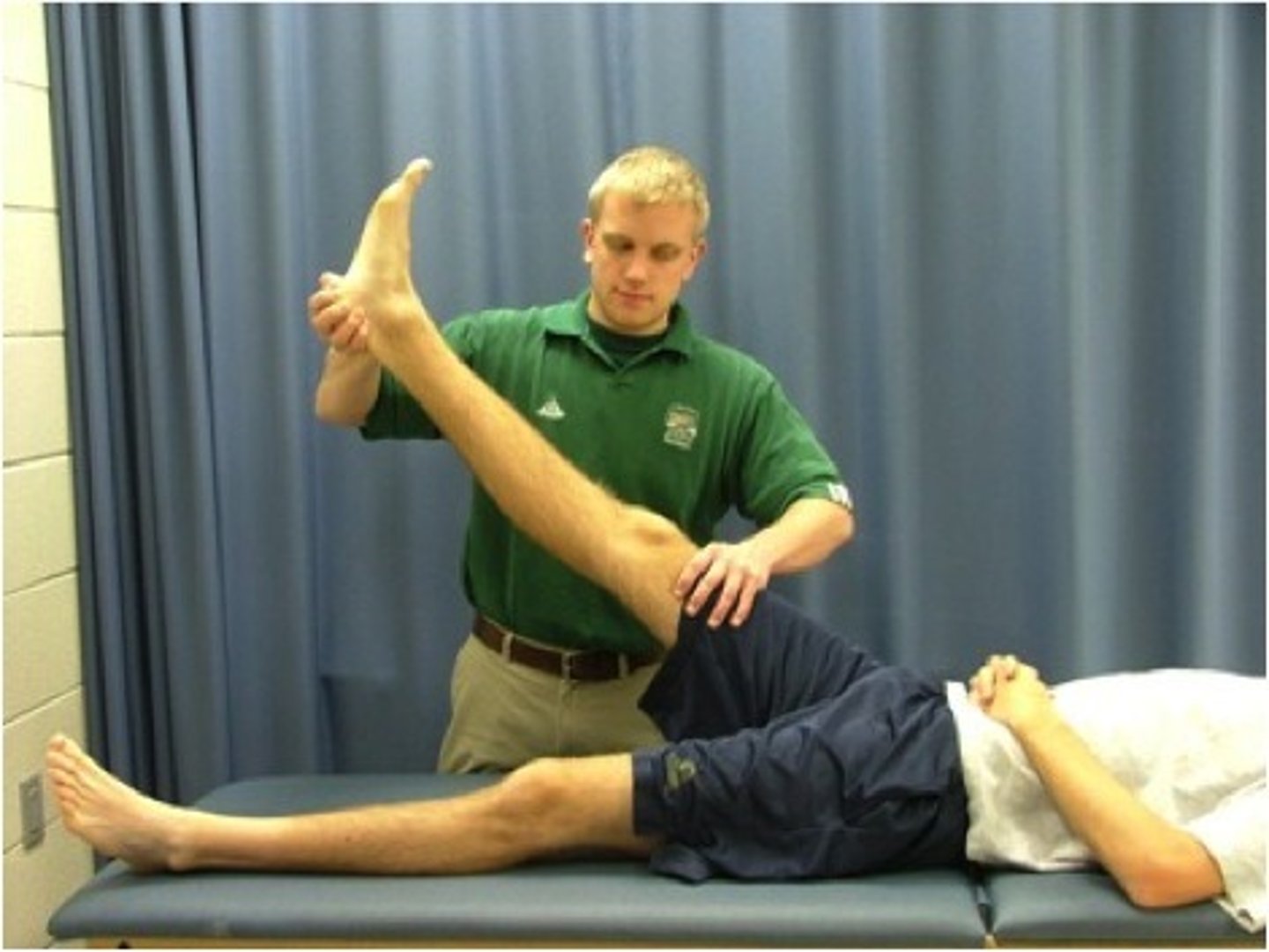 <p>test to determine whether a patient with lower back pain has an underlying herniated disc</p>