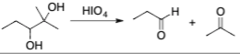 Periodic Acid oxidation reaction that splits C-C bond and replaces it with a O=C bond by splitting the reactant
