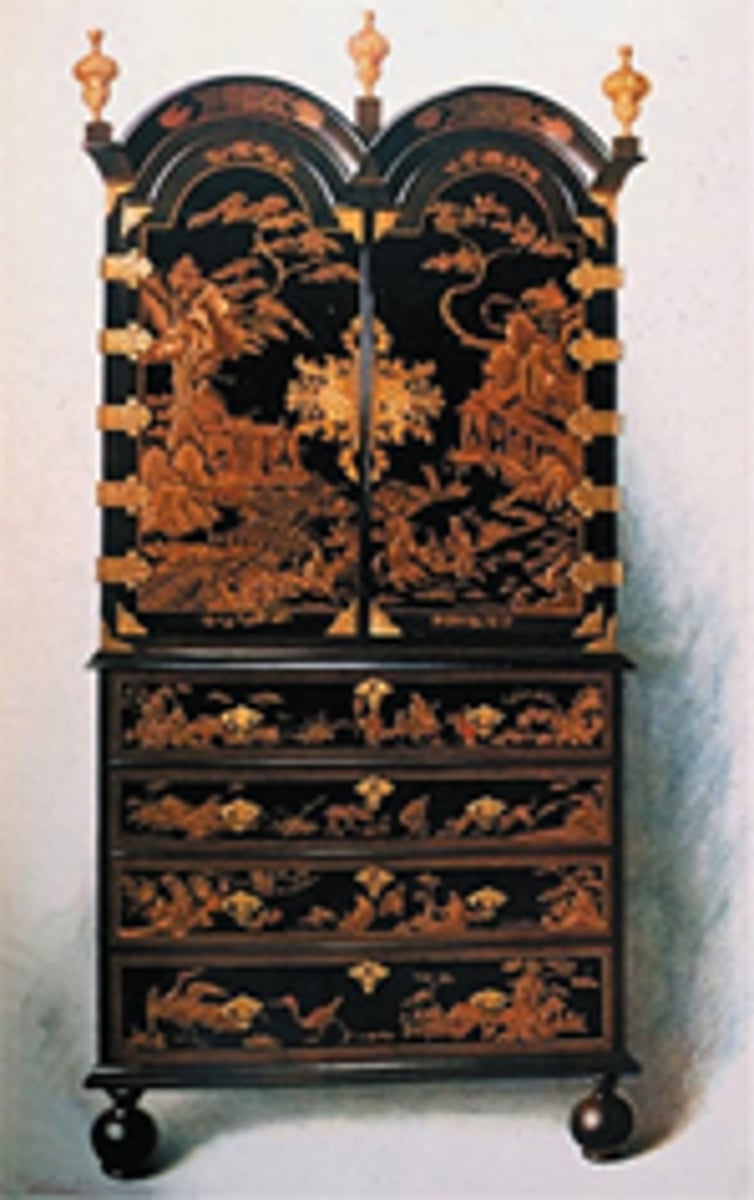 <p>- European imitation of Asian lacquer</p>